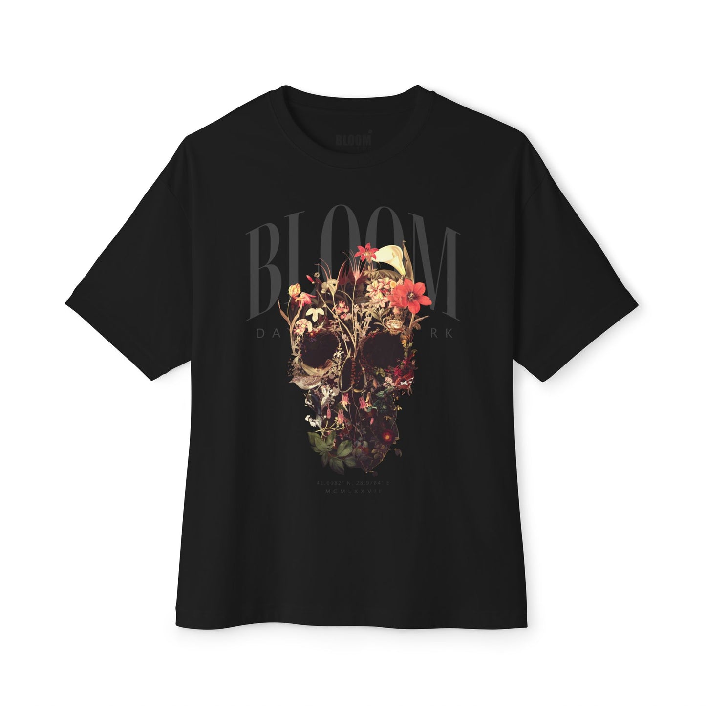 Bloom Skull Unisex Oversized Boxy Tee