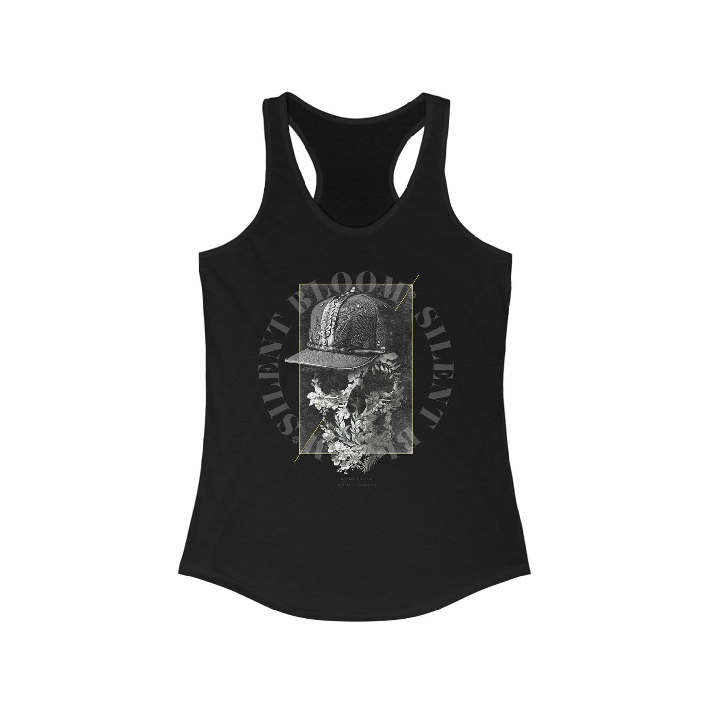 Silent Bloom Skull Women's Ideal Racerback Tank