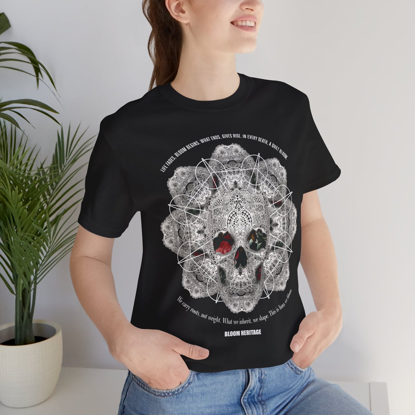 Lace Bloom Unisex Jersey Short Sleeve Tee