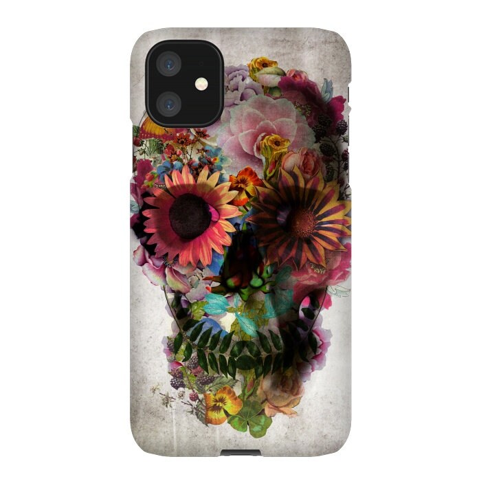 Boho Skull iPhone 15 Case, Floral Skull iPhone Case, Halloween Skull iPhone Pro Max Case,Sugar Skull Gift For iPhone14