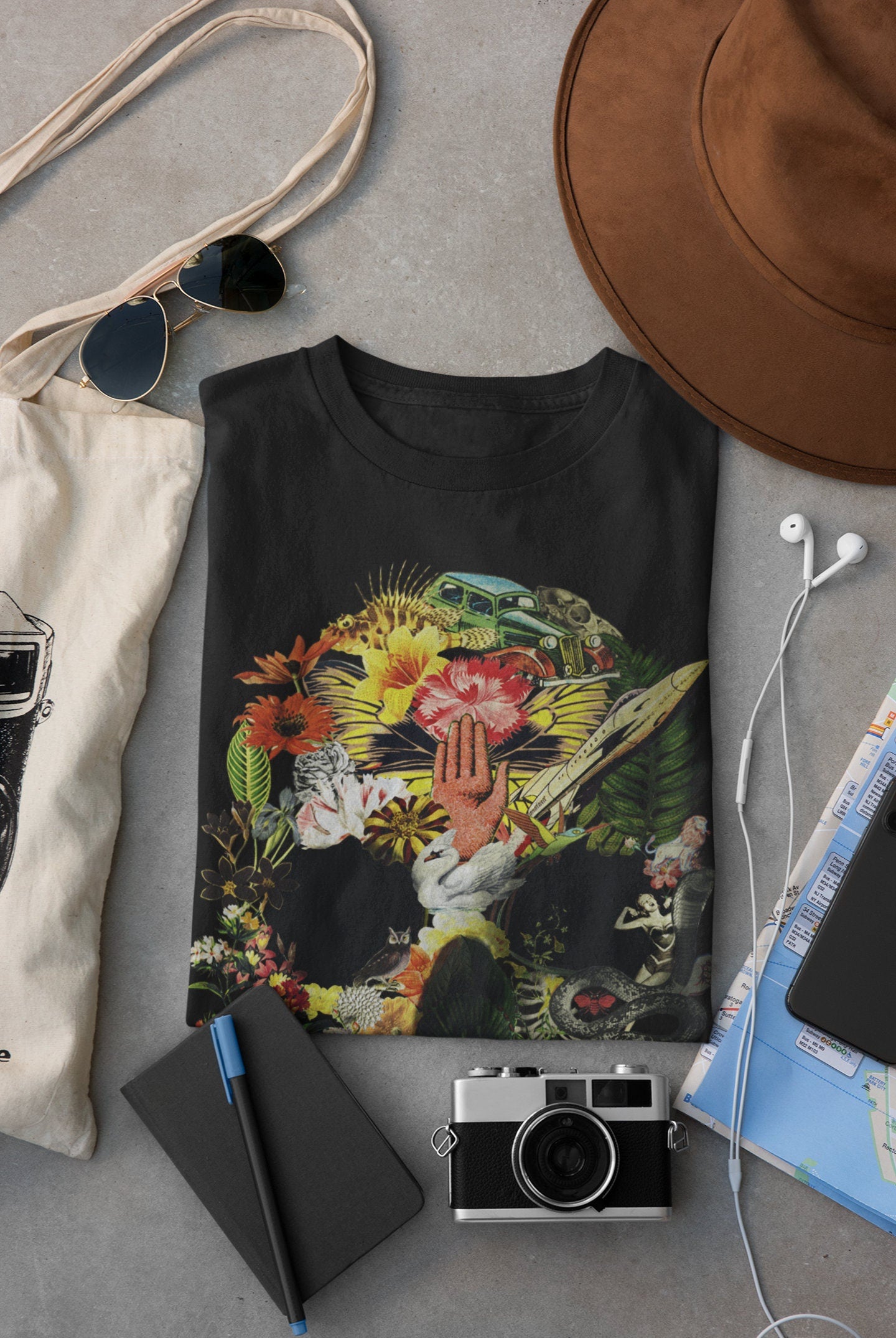 Unisex Floral Skull Design Shirt – Ideal Gift for Creative Souls