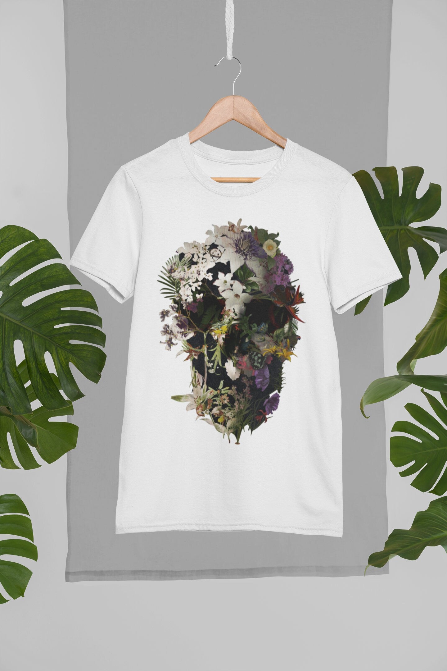 Spring Skull Unisex T-shirt, Original Skull Art Gift