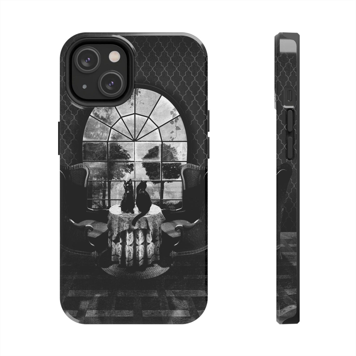 Skull iPhone 15 Case, Gothic Skull iPhone Case, Skull Illusion Case, Sugar Skull Phone Case Gift, Cool Case For iPhone 14 Pro