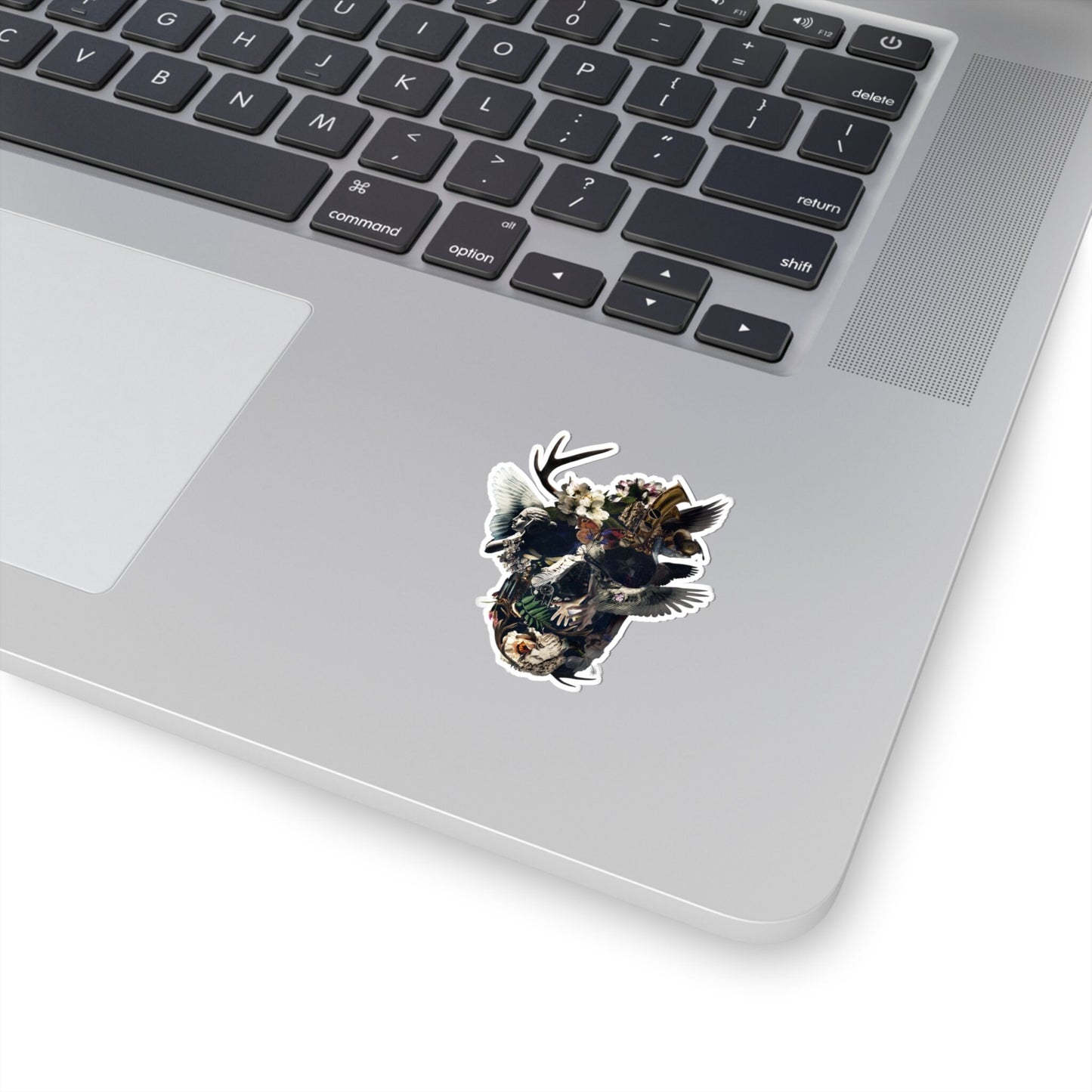 Surreal Skull Sticker - Gothic Collage Vinyl Sticker - Baroque Aesthetic Skull Art - Dark Academia Sticker - Vintage Macabre Decor
