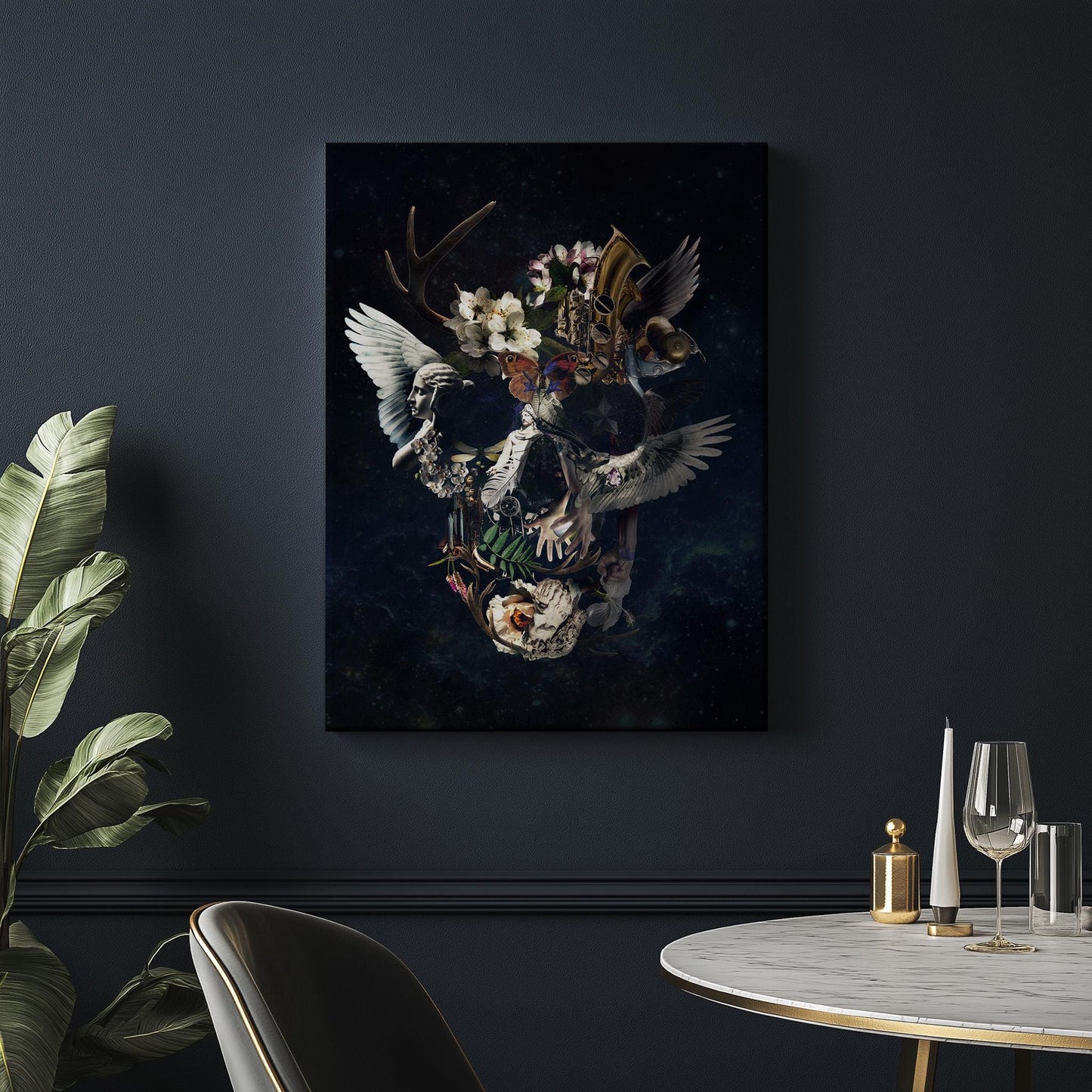 Gothic Skull Art, Dark Skull Home Decor | Canvas, Paper & Framed Gift Options