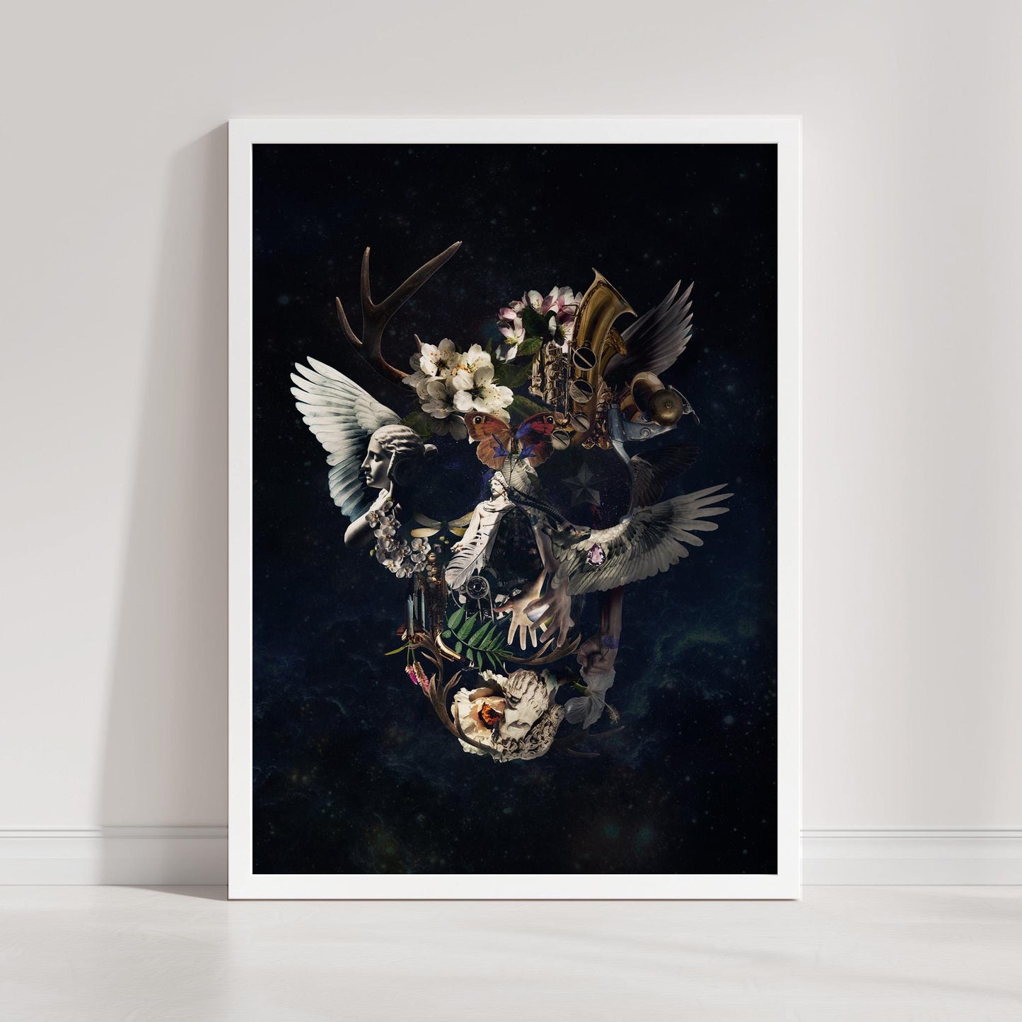 Gothic Skull Art, Dark Skull Home Decor | Canvas, Paper & Framed Gift Options