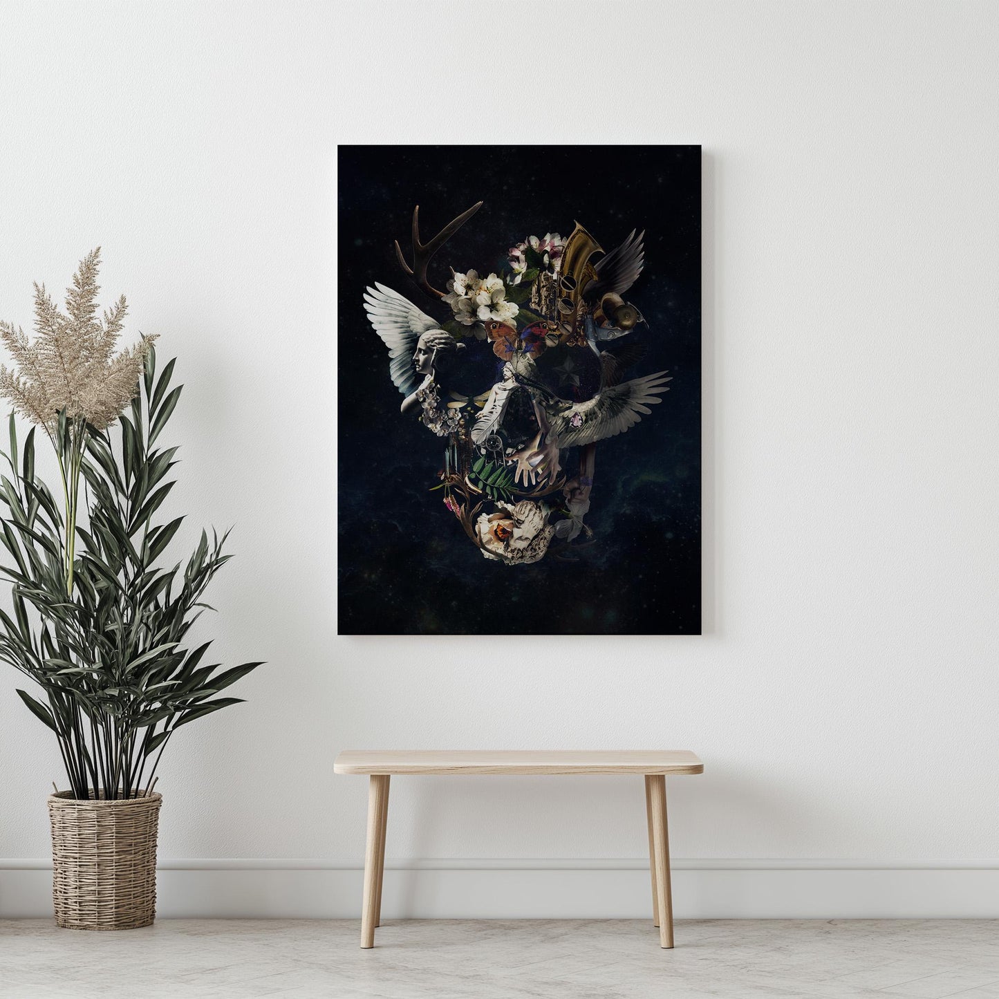 Gothic Skull Art, Dark Skull Home Decor | Canvas, Paper & Framed Gift Options