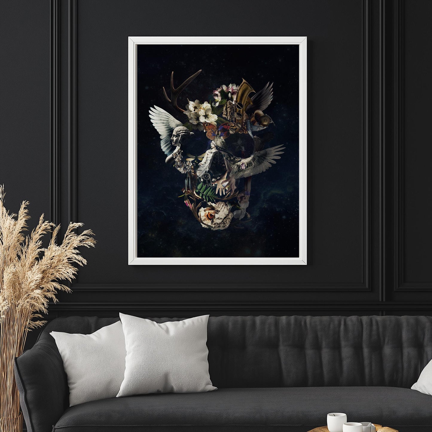 Gothic Skull Art, Dark Skull Home Decor | Canvas, Paper & Framed Gift Options