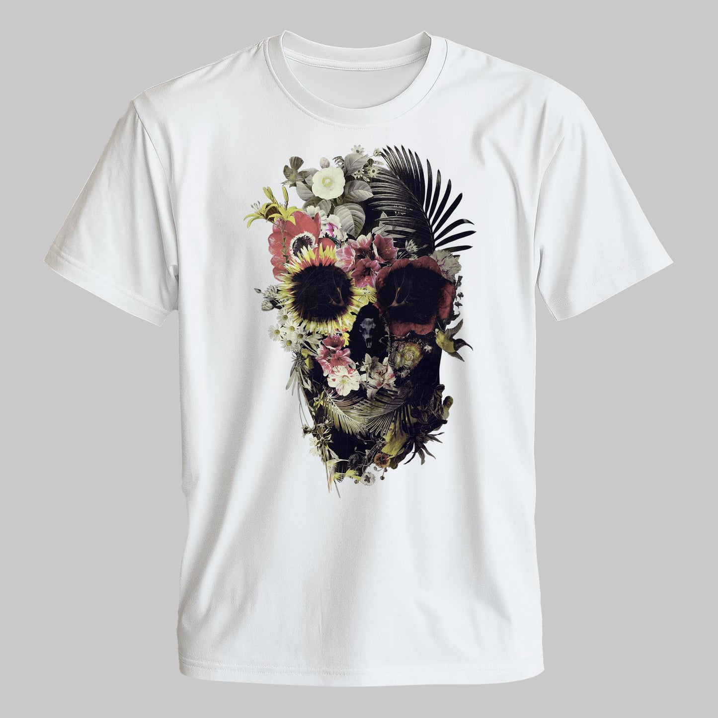 Sugar Skull Men's T shirt, Gothic Art Print Shirt Gift For Him, Bella Canvas Boho Skull Tshirt, Gothic Graphic Tee Gift, Boho Shirt Gift