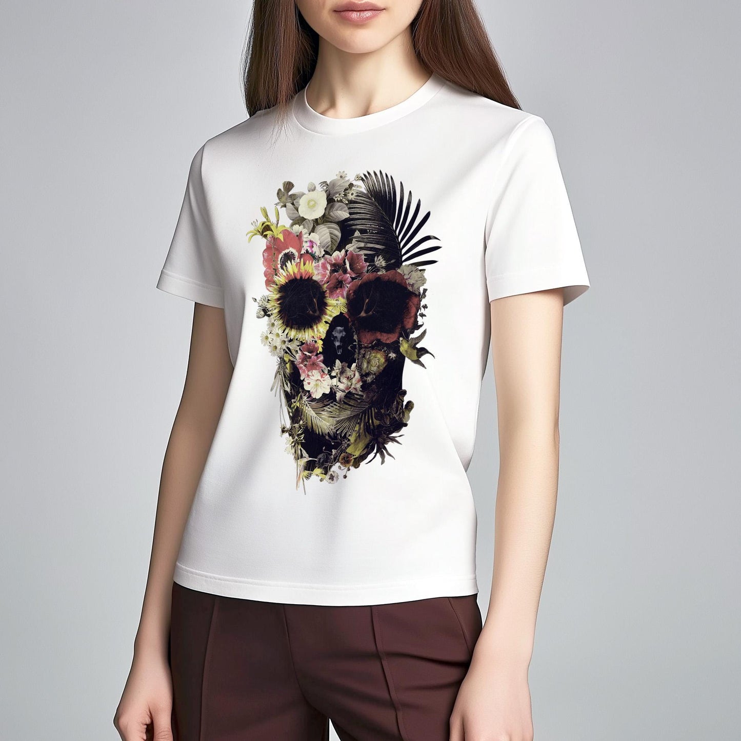 Sugar Skull Men's T shirt, Gothic Art Print Shirt Gift For Him, Bella Canvas Boho Skull Tshirt, Gothic Graphic Tee Gift, Boho Shirt Gift