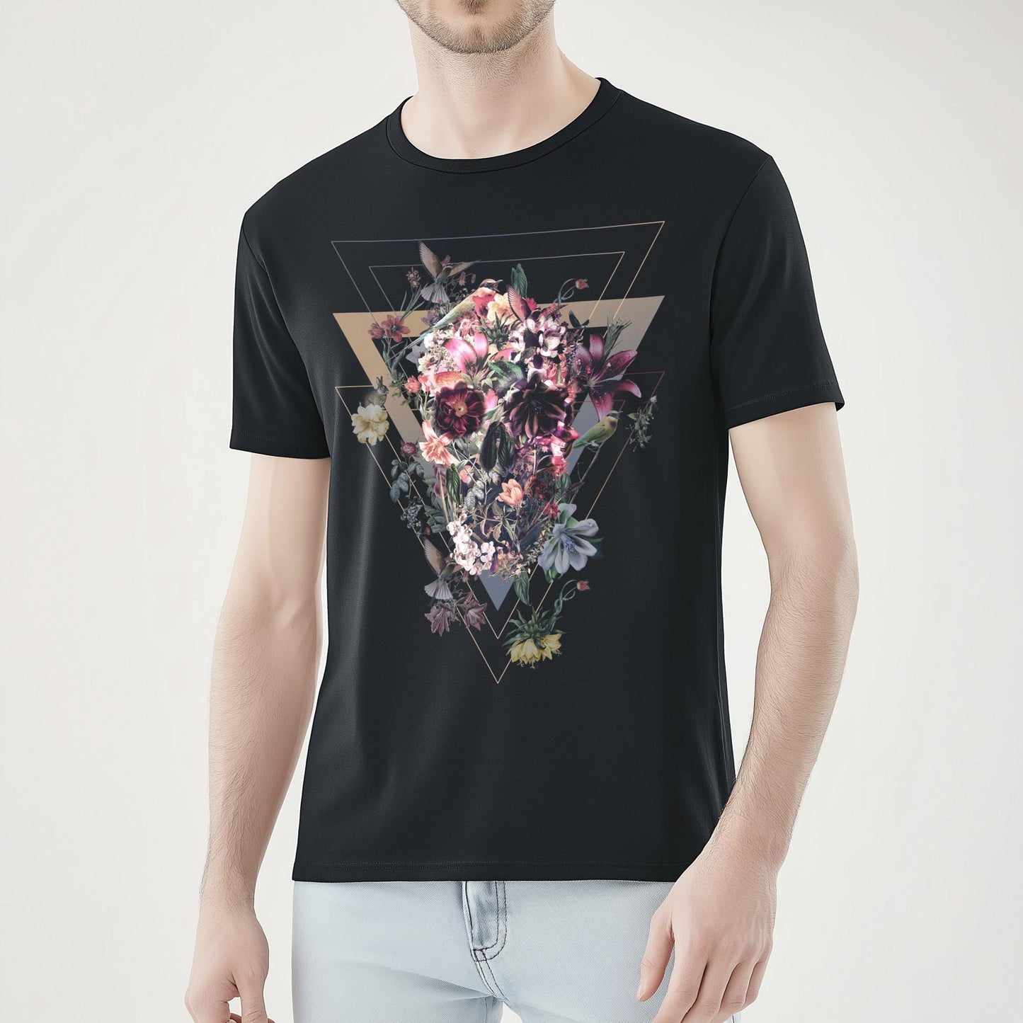 Skull Men's T-shirt, Sugar Skull Art Mens T Shirt, New Skull Art Print Gift For Him, Bella Canvas Skull T Shirt, Gothic Skull Mens Shirt