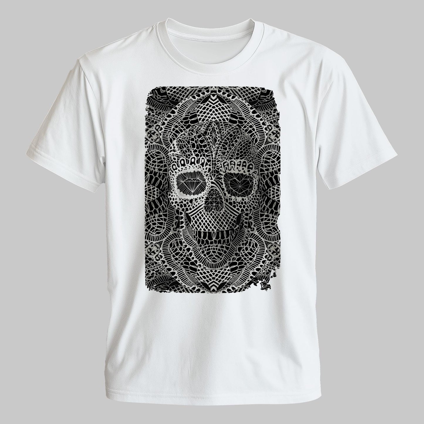 Skull Men's T-shirt, Black And White Unisex Shirt Gift