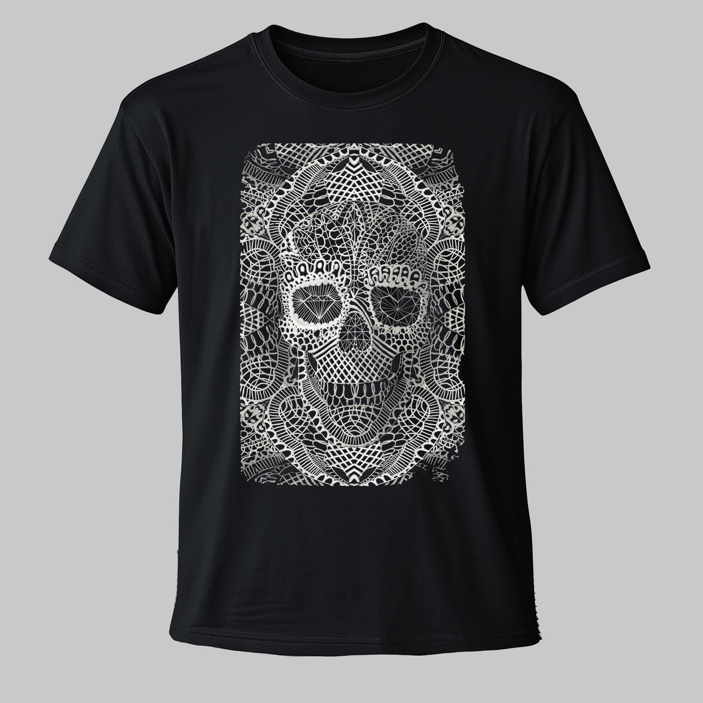 Skull Men's T-shirt, Black And White Unisex Shirt Gift