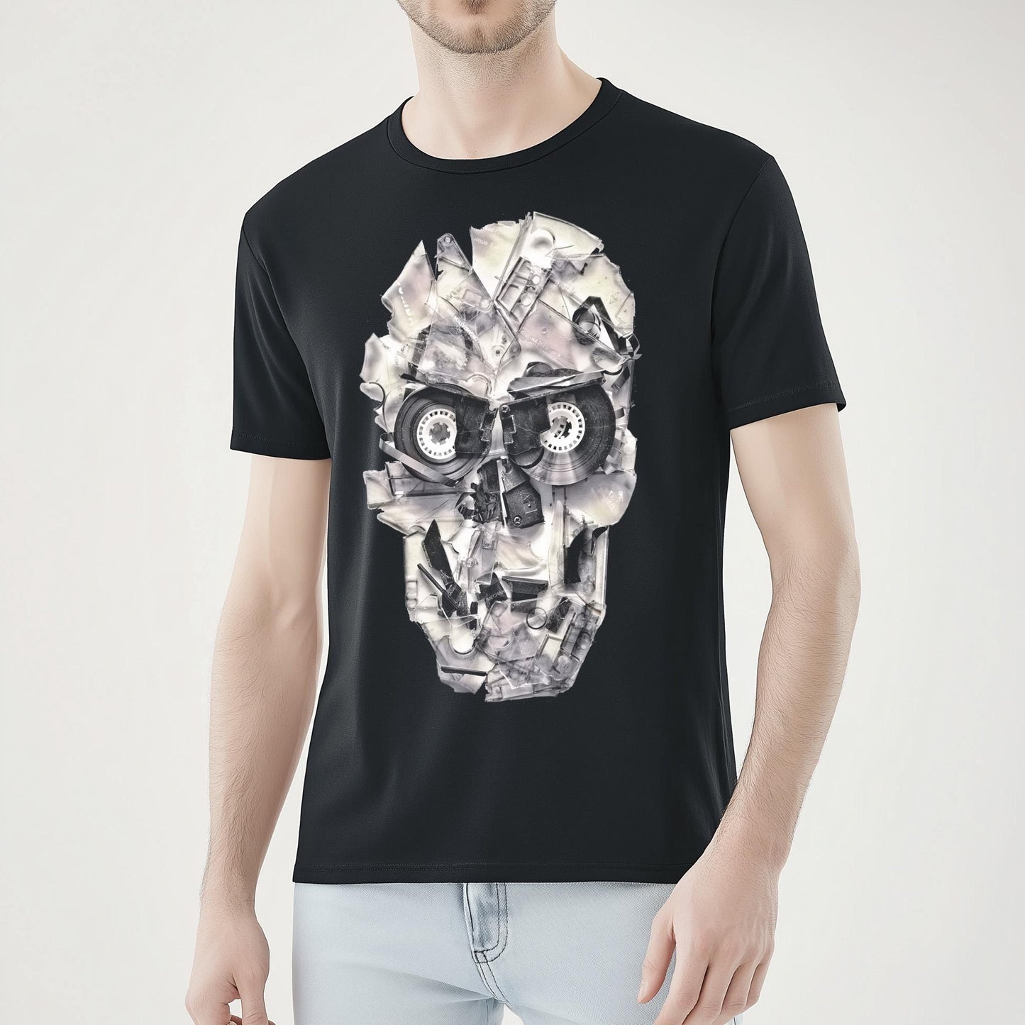 Skull Unisex T-shirt, Unique Art Tshirt Gift, Music Inspired Clothing