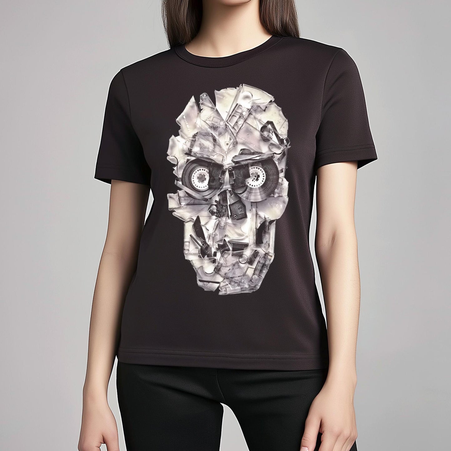 Skull Unisex T-shirt, Unique Art Tshirt Gift, Music Inspired Clothing