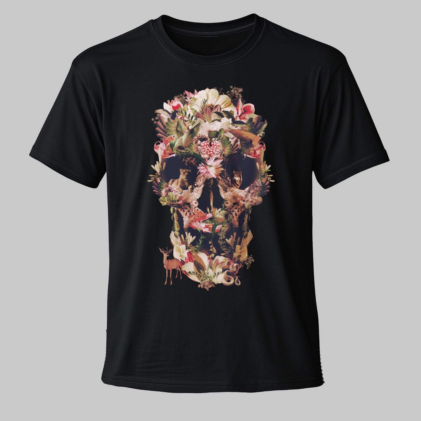 Jungle Skull Men's T-shirt, Sugar Skull Art Unisex Clothing Gift