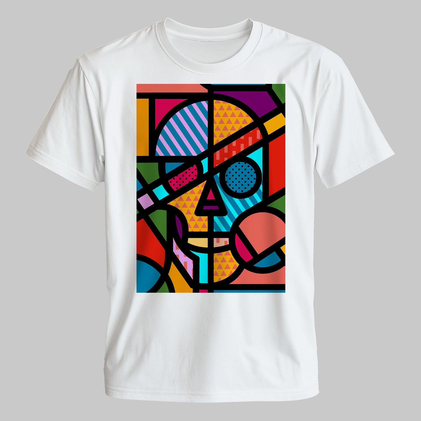 Contemporary Skull Shirt – Eye-Catching Pop Art Style
