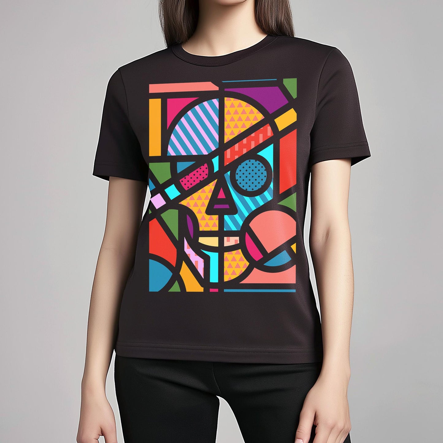 Contemporary Skull Shirt – Eye-Catching Pop Art Style