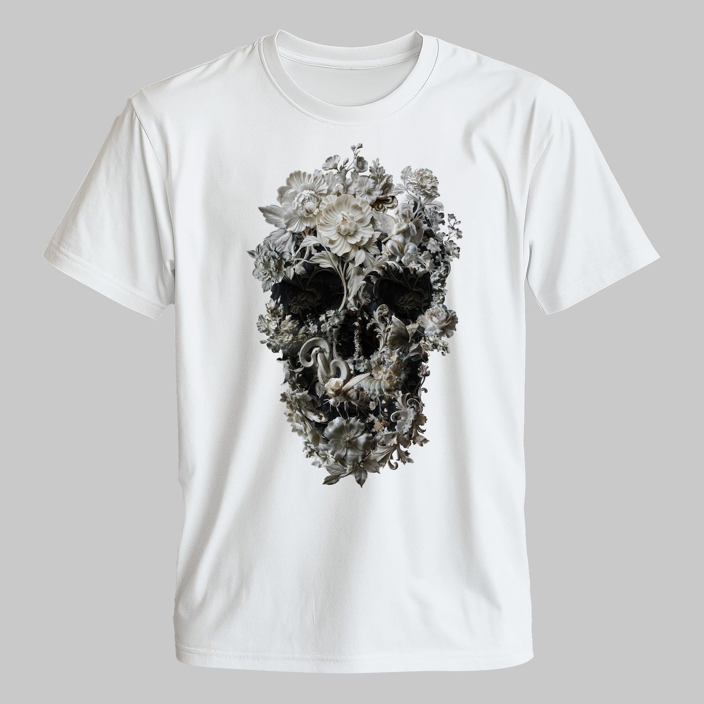 Surreal Skull Print Shirt: Unique Gift for Creative Souls