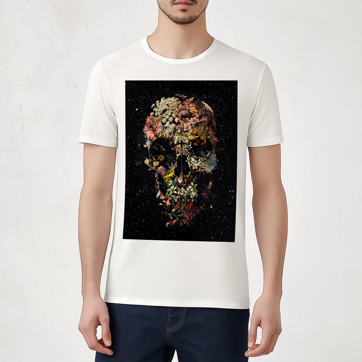 Dark Floral Skull Design Shirt – Ideal Gift for Creative Souls