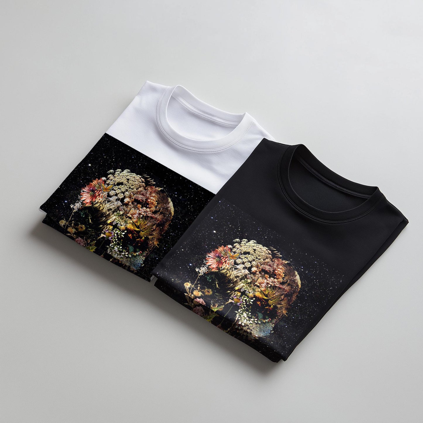 Dark Floral Skull Design Shirt – Ideal Gift for Creative Souls