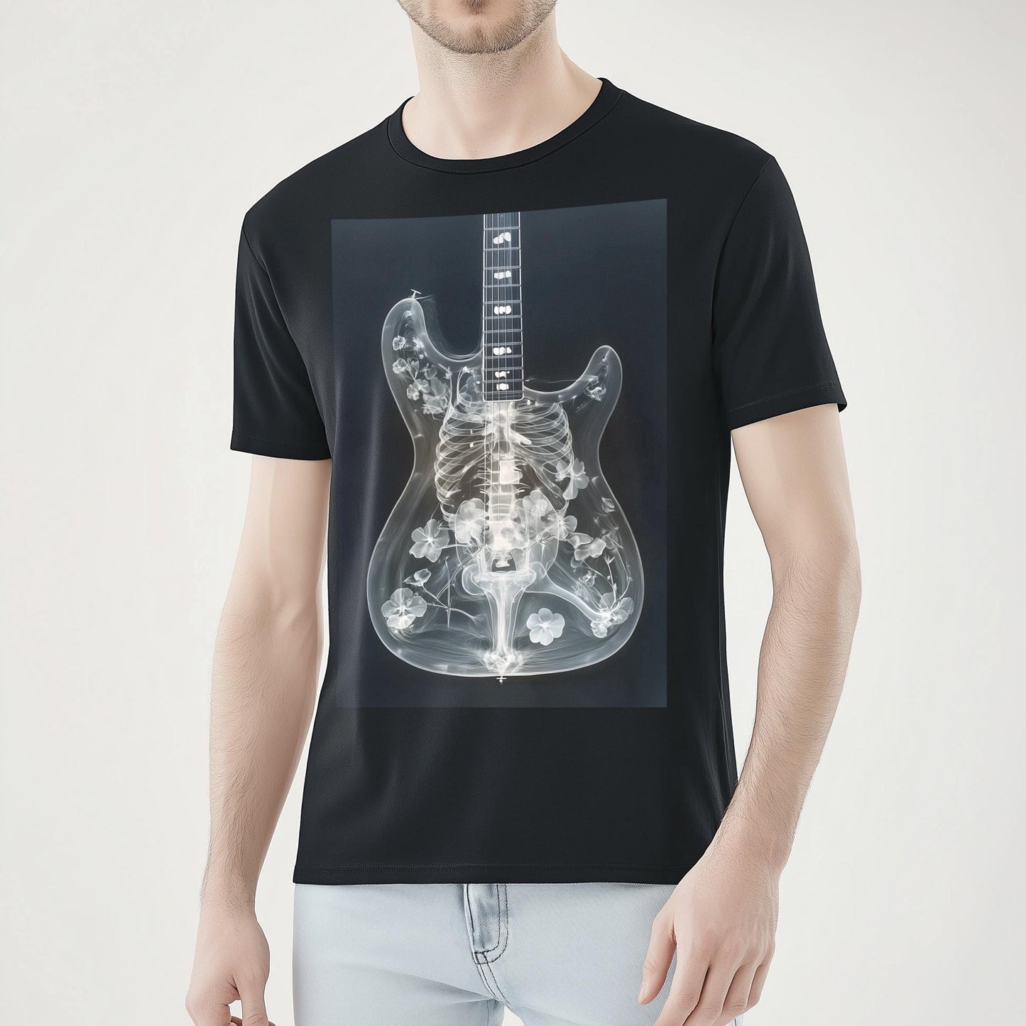 Guitar Unisex T-shirt, Unique Art Tshirt Gift, Music Inspired Clothing