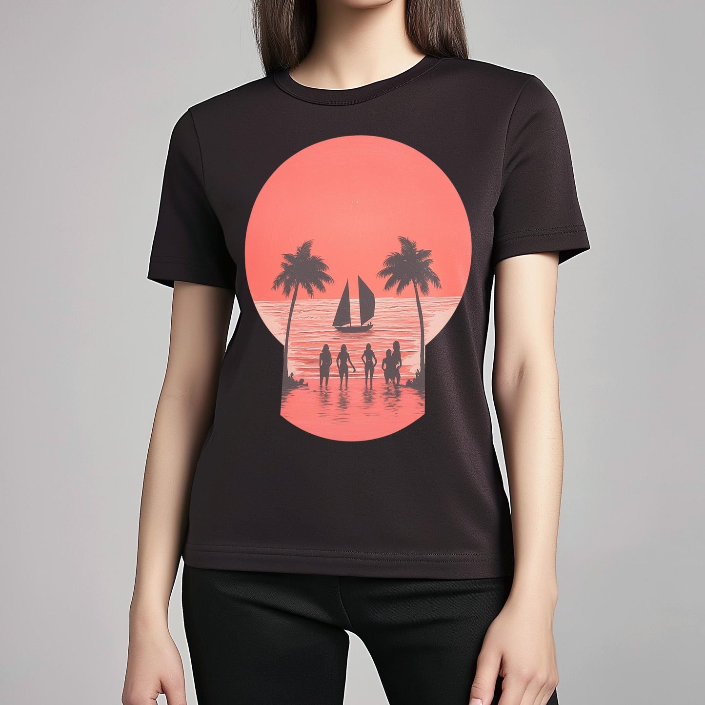 Vibrant Summer Skull T-Shirt – Bold Surf Design