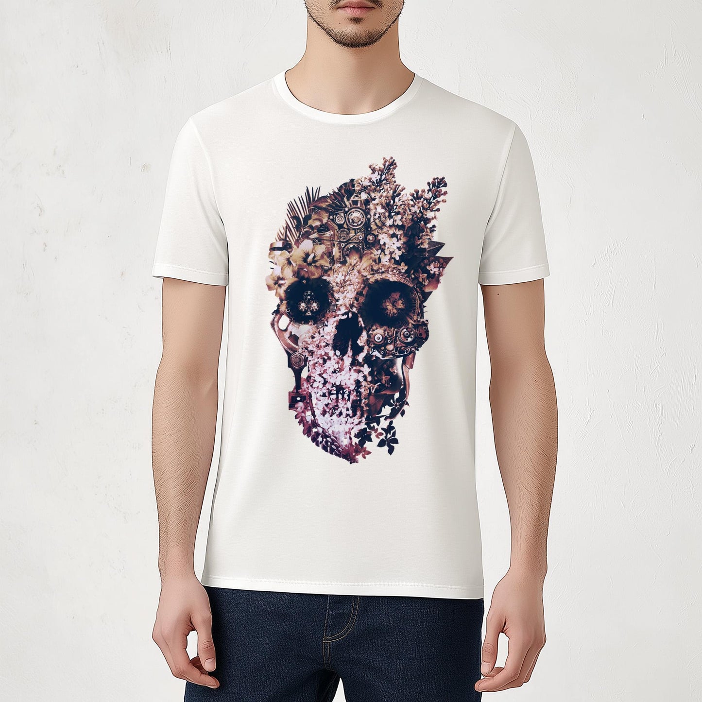 Surreal Skull Unisex Shirt: Modern Art Graphic Tee