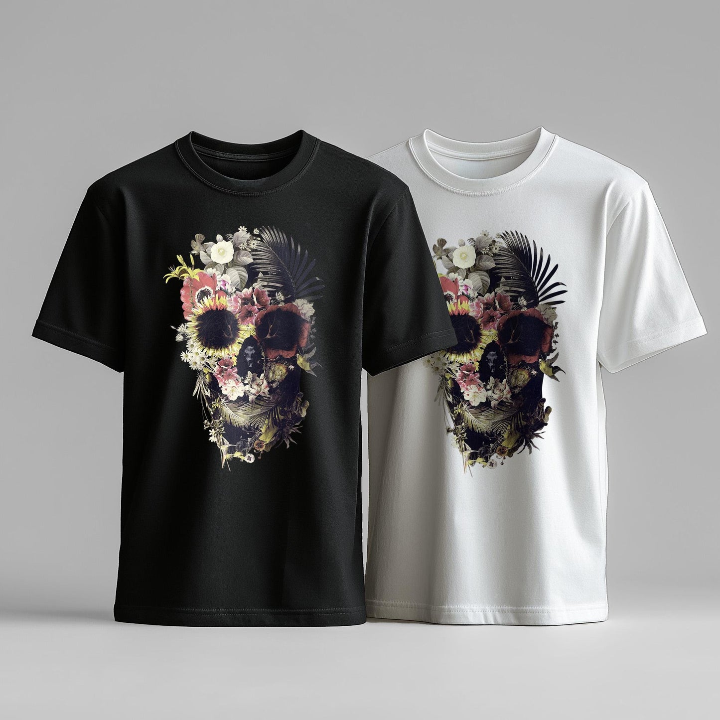 Sugar Skull Men's T shirt, Gothic Art Print Shirt Gift For Him, Bella Canvas Boho Skull Tshirt, Gothic Graphic Tee Gift, Boho Shirt Gift