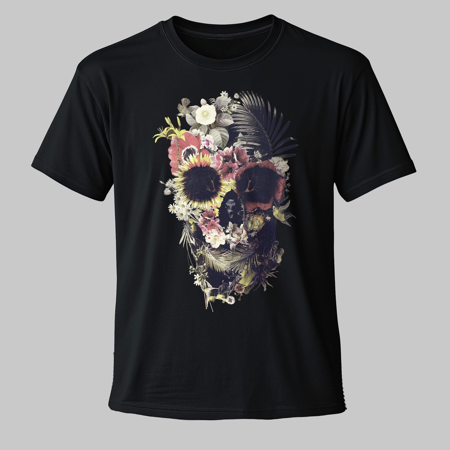 Sugar Skull Men's T shirt, Gothic Art Print Shirt Gift For Him, Bella Canvas Boho Skull Tshirt, Gothic Graphic Tee Gift, Boho Shirt Gift