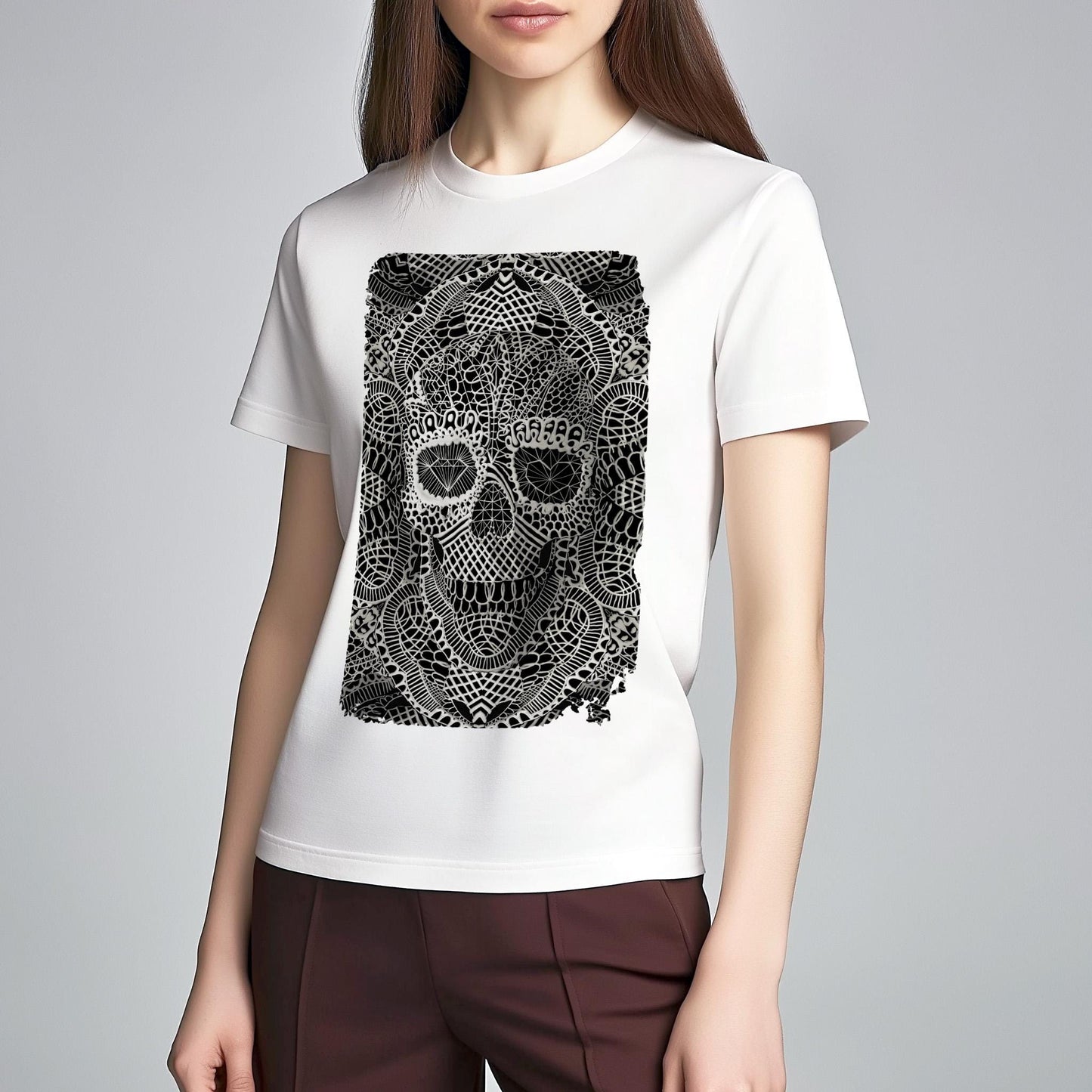 Skull Men's T-shirt, Black And White Unisex Shirt Gift