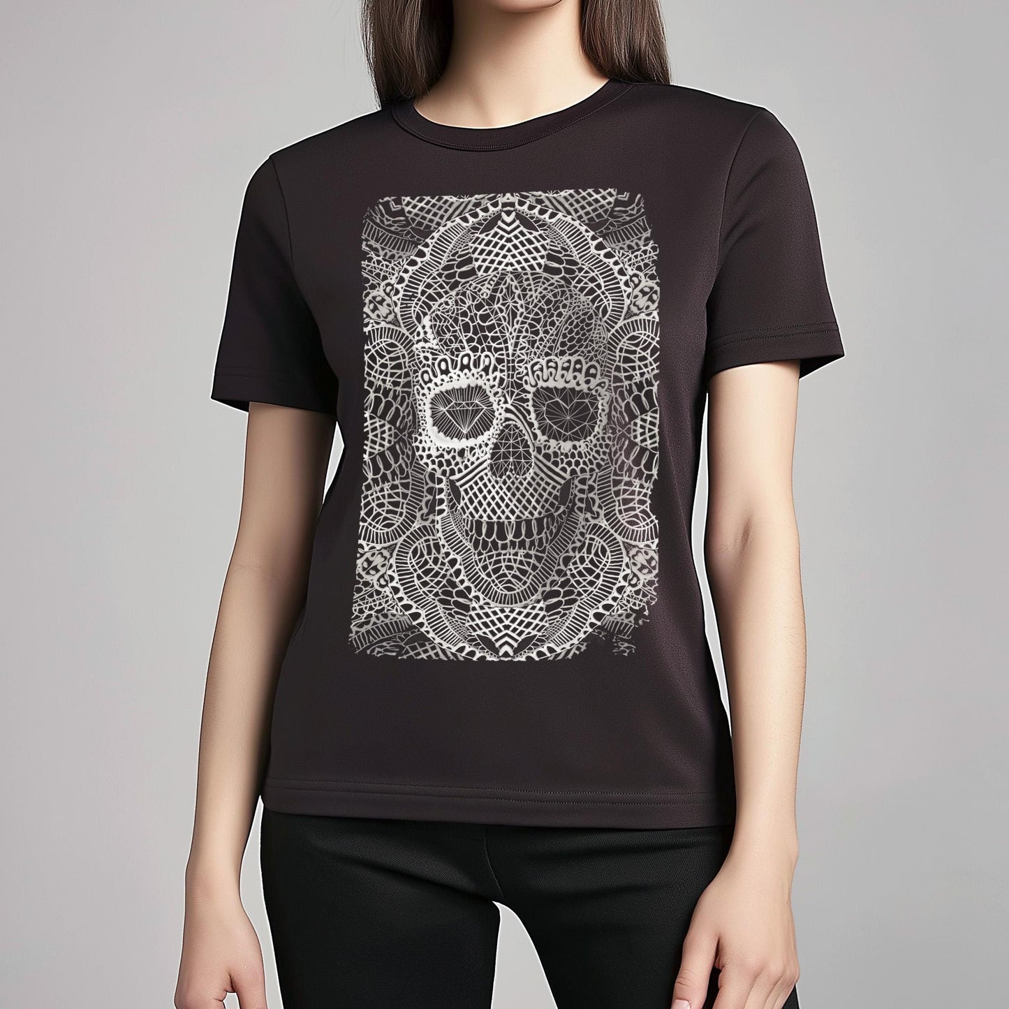 Skull Men's T-shirt, Black And White Unisex Shirt Gift