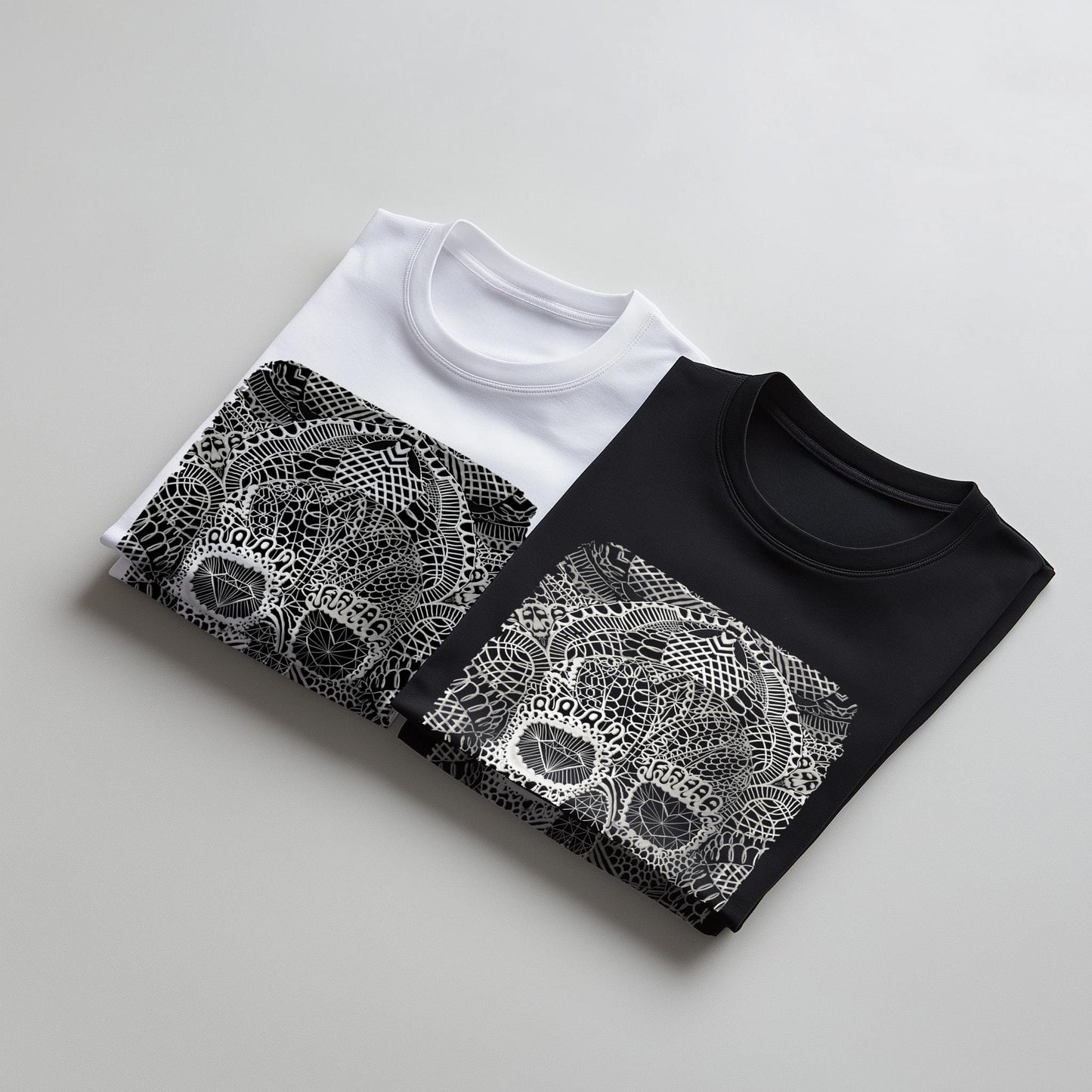 Skull Men's T-shirt, Black And White Unisex Shirt Gift