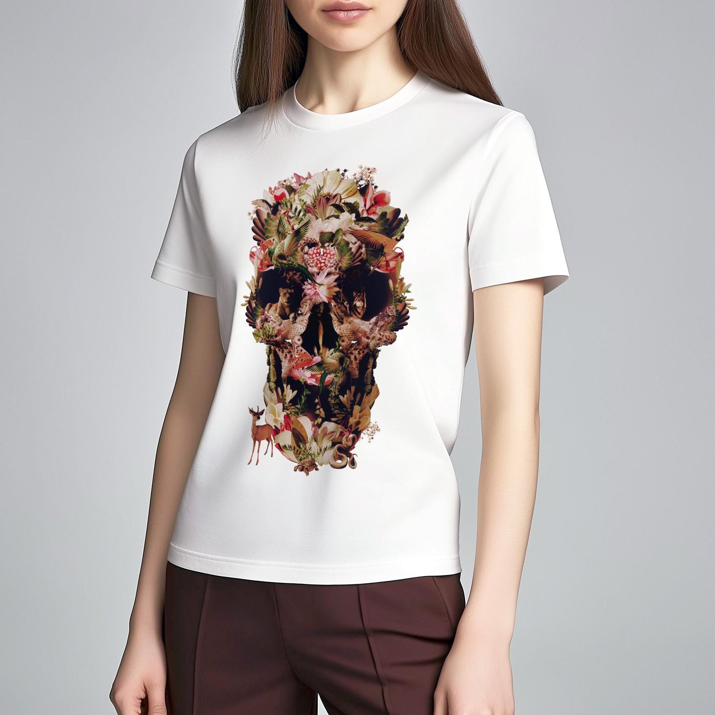 Jungle Skull Men's T-shirt, Sugar Skull Art Unisex Clothing Gift