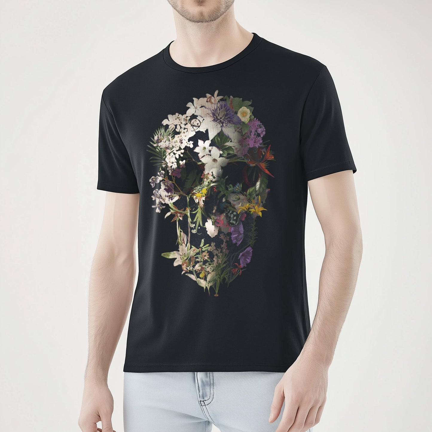 Spring Skull Unisex T-shirt, Original Skull Art Gift
