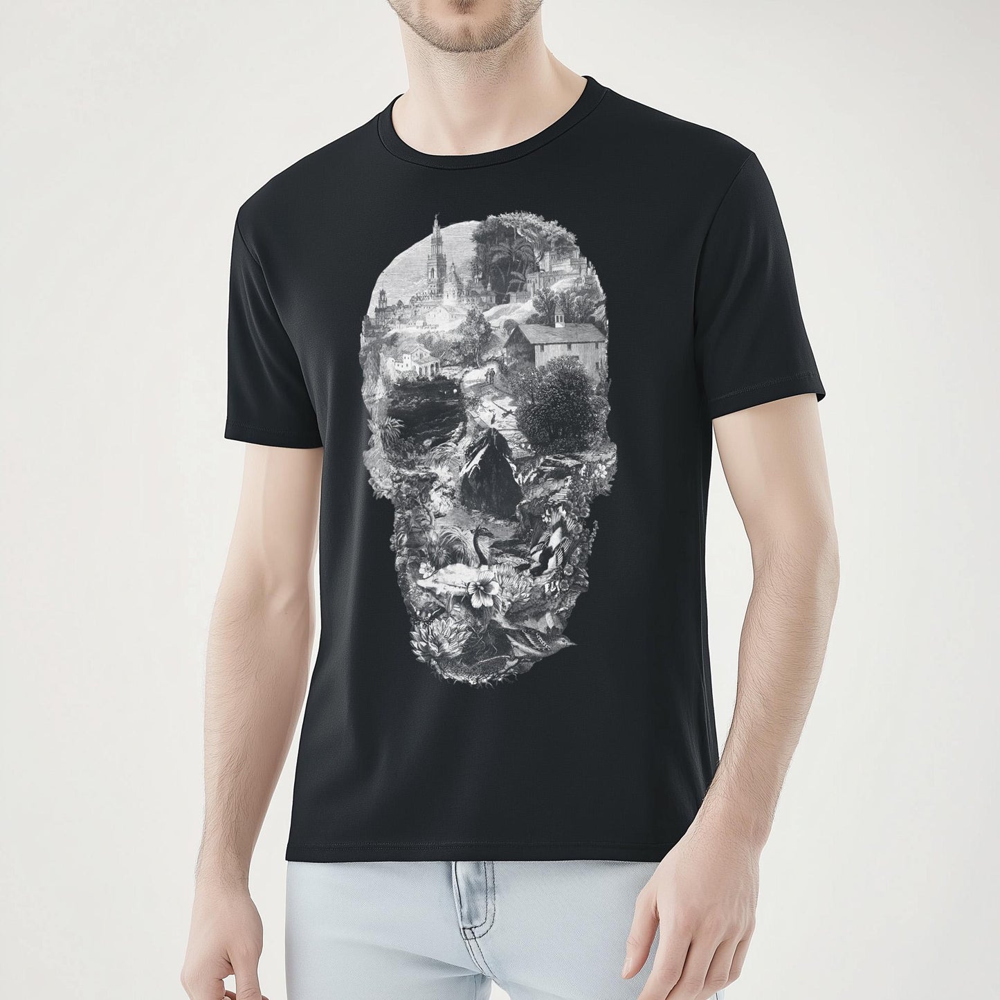 Skull Men's T-shirt, Intricate Design Unisex Shirt Gift