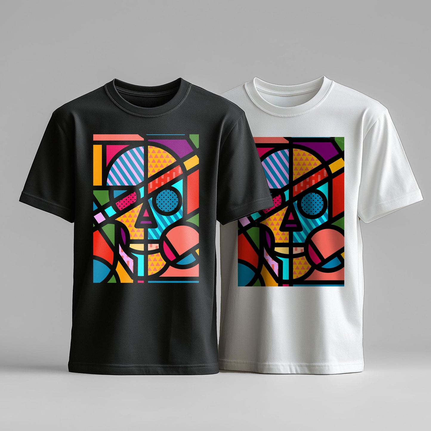 Contemporary Skull Shirt – Eye-Catching Pop Art Style