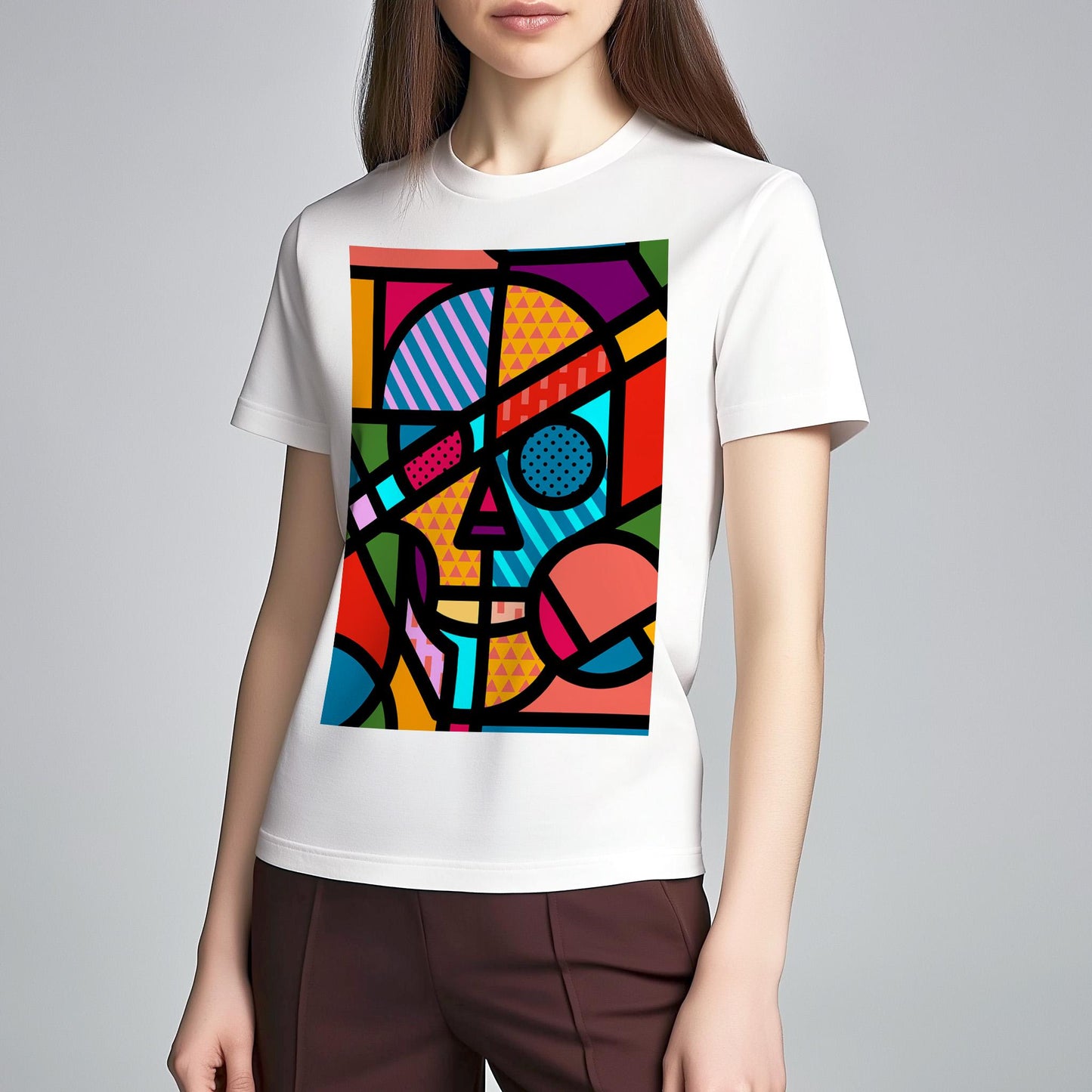 Contemporary Skull Shirt – Eye-Catching Pop Art Style