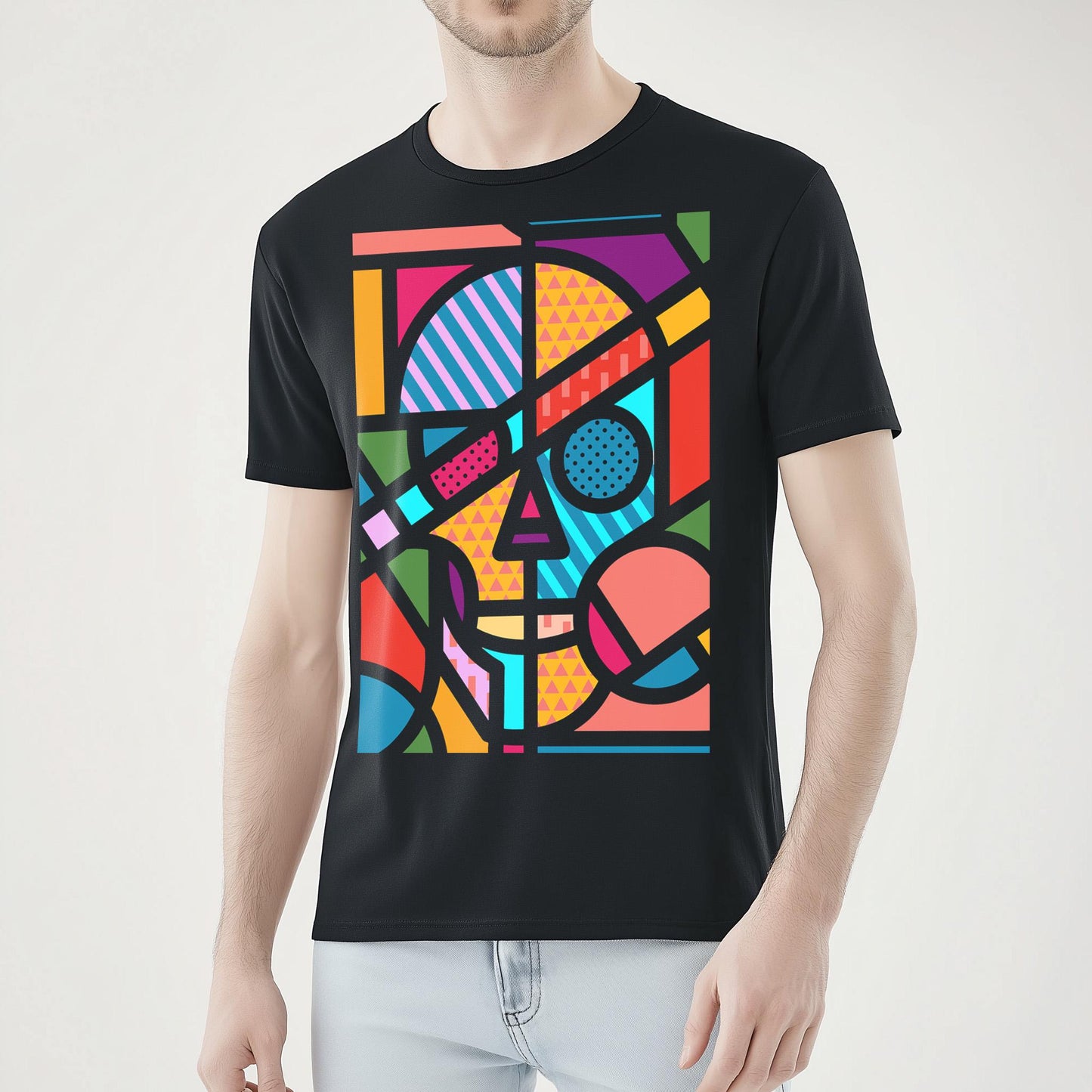Contemporary Skull Shirt – Eye-Catching Pop Art Style
