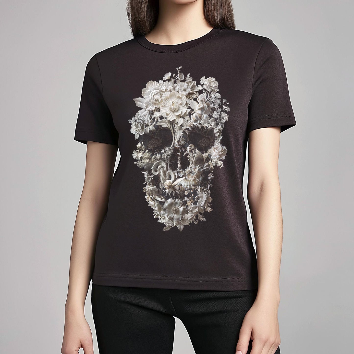 Surreal Skull Print Shirt: Unique Gift for Creative Souls