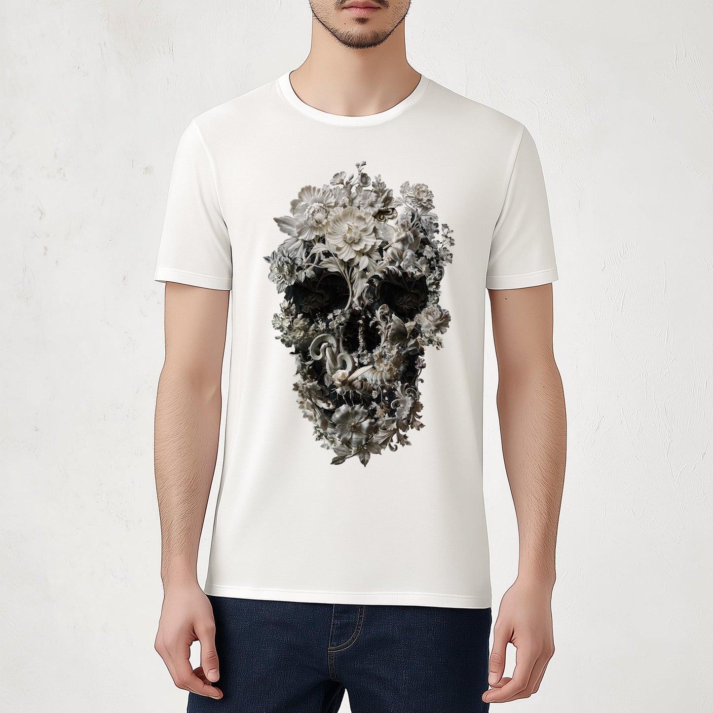 Surreal Skull Print Shirt: Unique Gift for Creative Souls