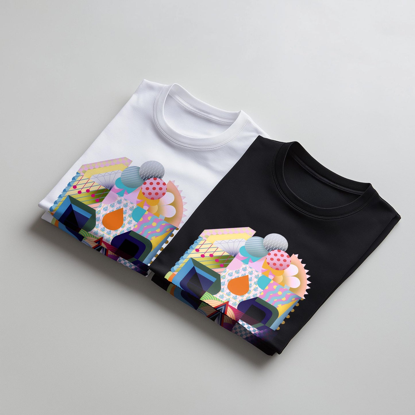 Modern Art Skull T-Shirt – Unique Abstract Graphic