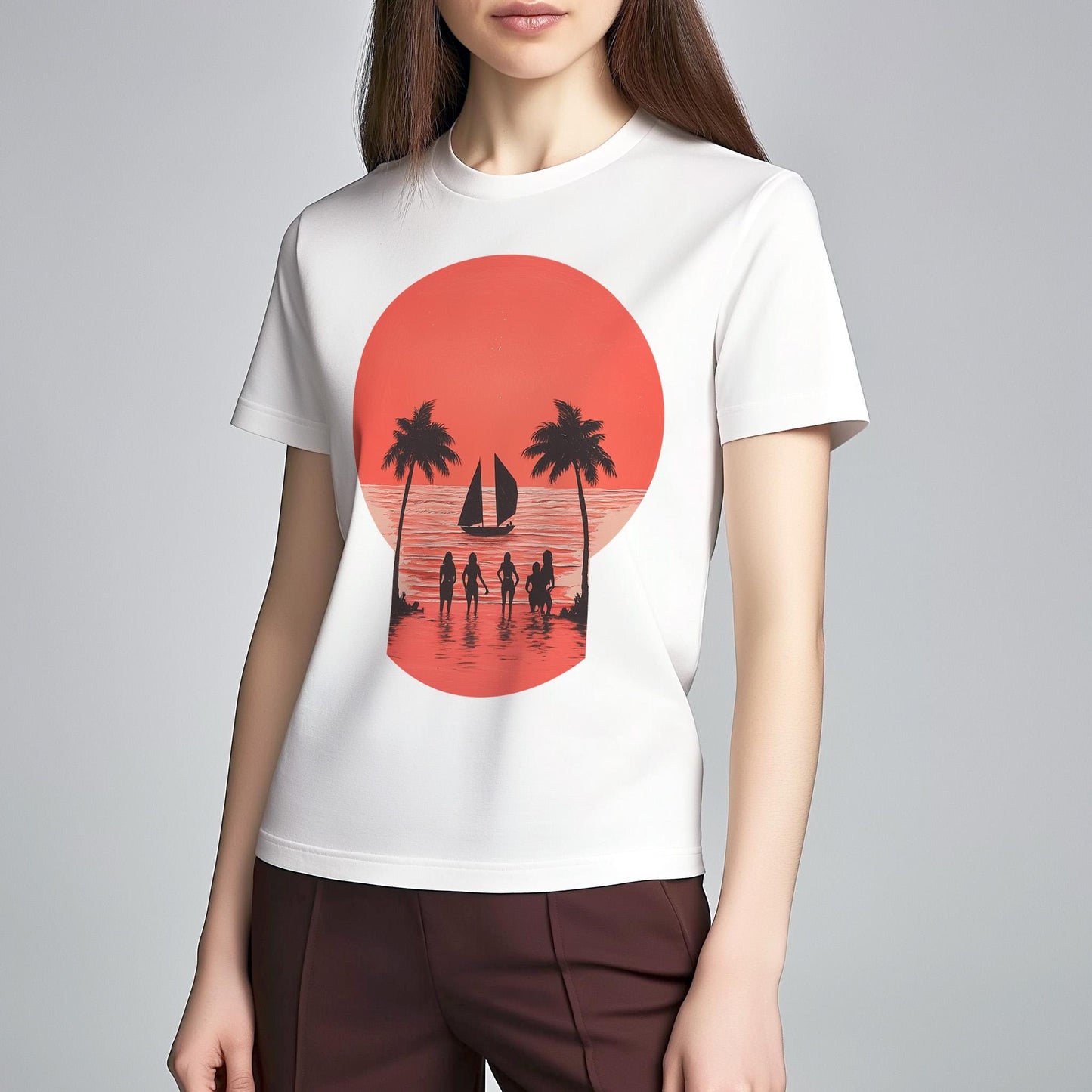 Vibrant Summer Skull T-Shirt – Bold Surf Design