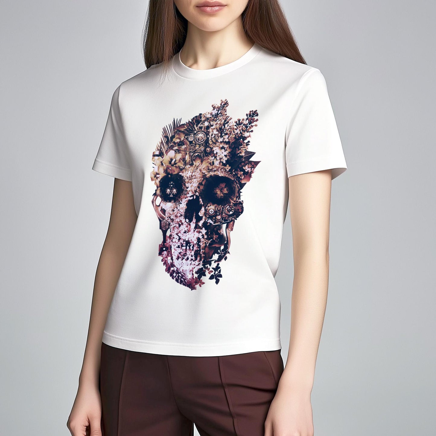 Surreal Skull Unisex Shirt: Modern Art Graphic Tee