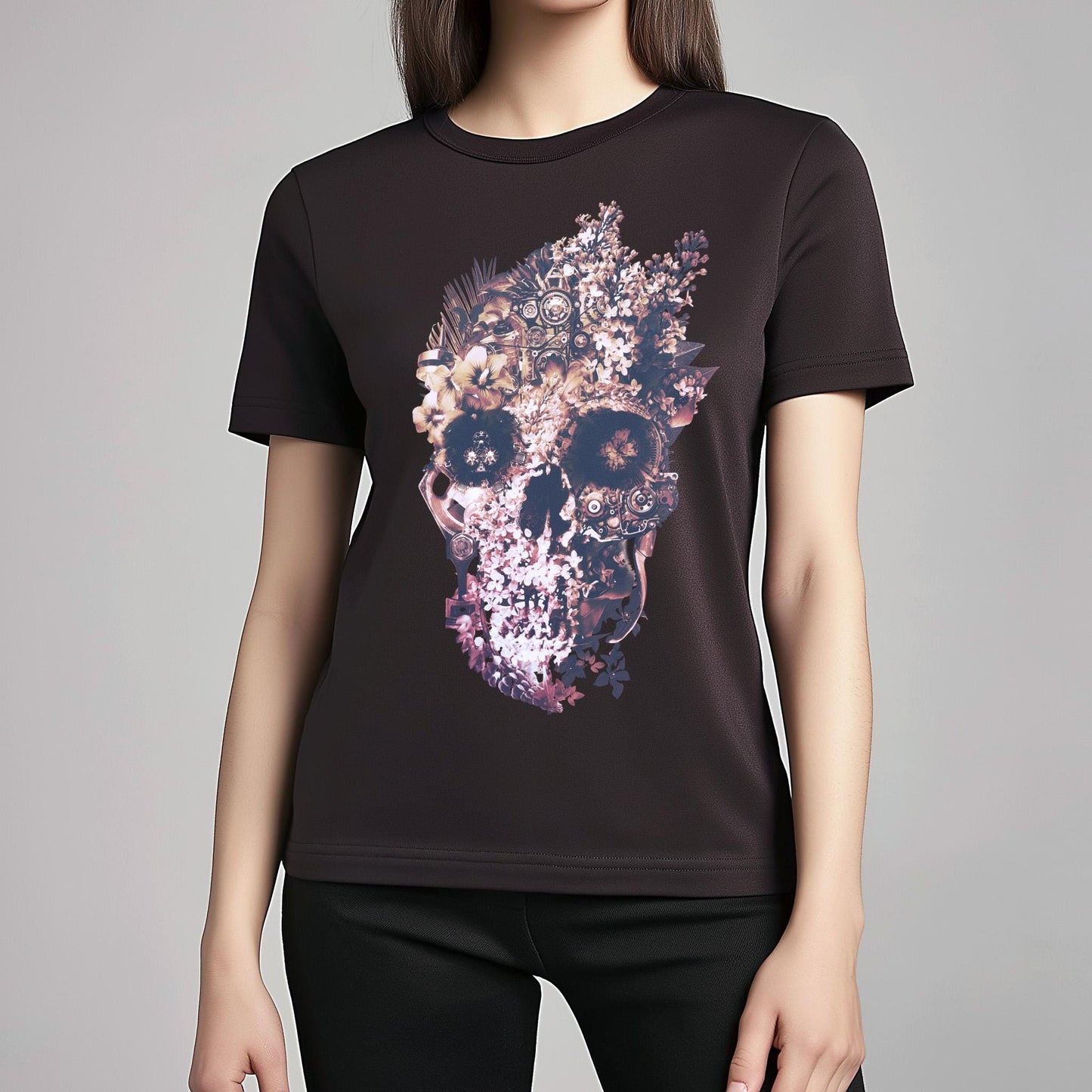 Surreal Skull Unisex Shirt: Modern Art Graphic Tee