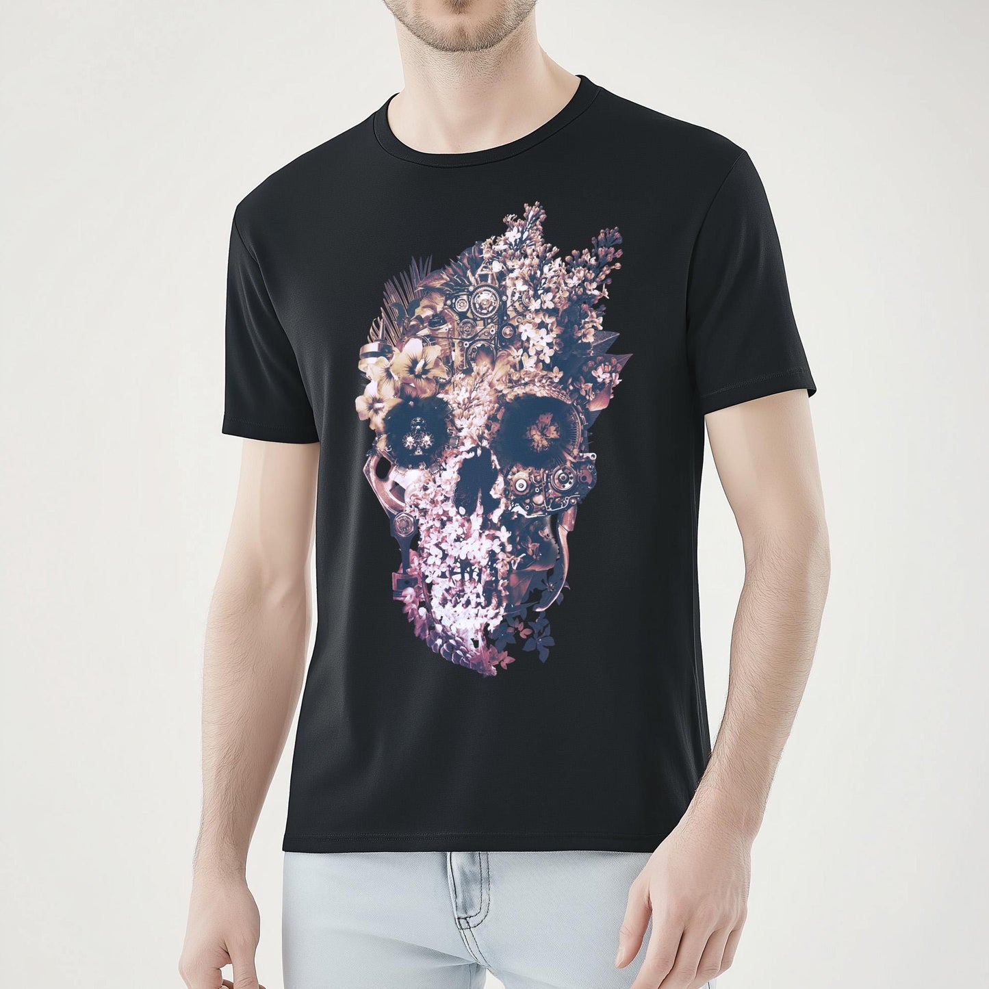 Surreal Skull Unisex Shirt: Modern Art Graphic Tee