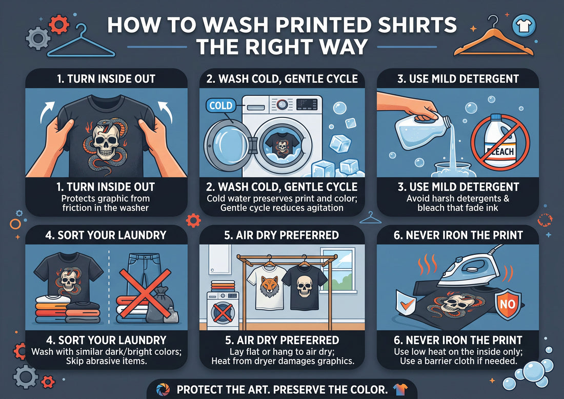 How to Wash Printed Shirts Without Killing the Art