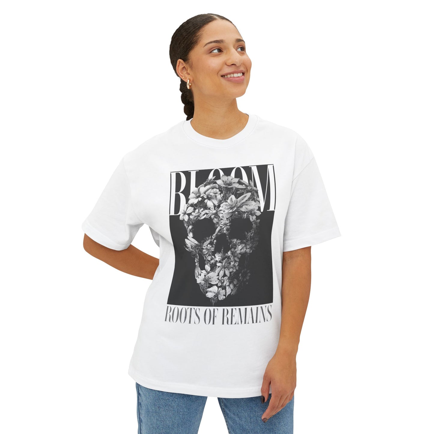 Roots Bloom Unisex Oversized Boxy Tee