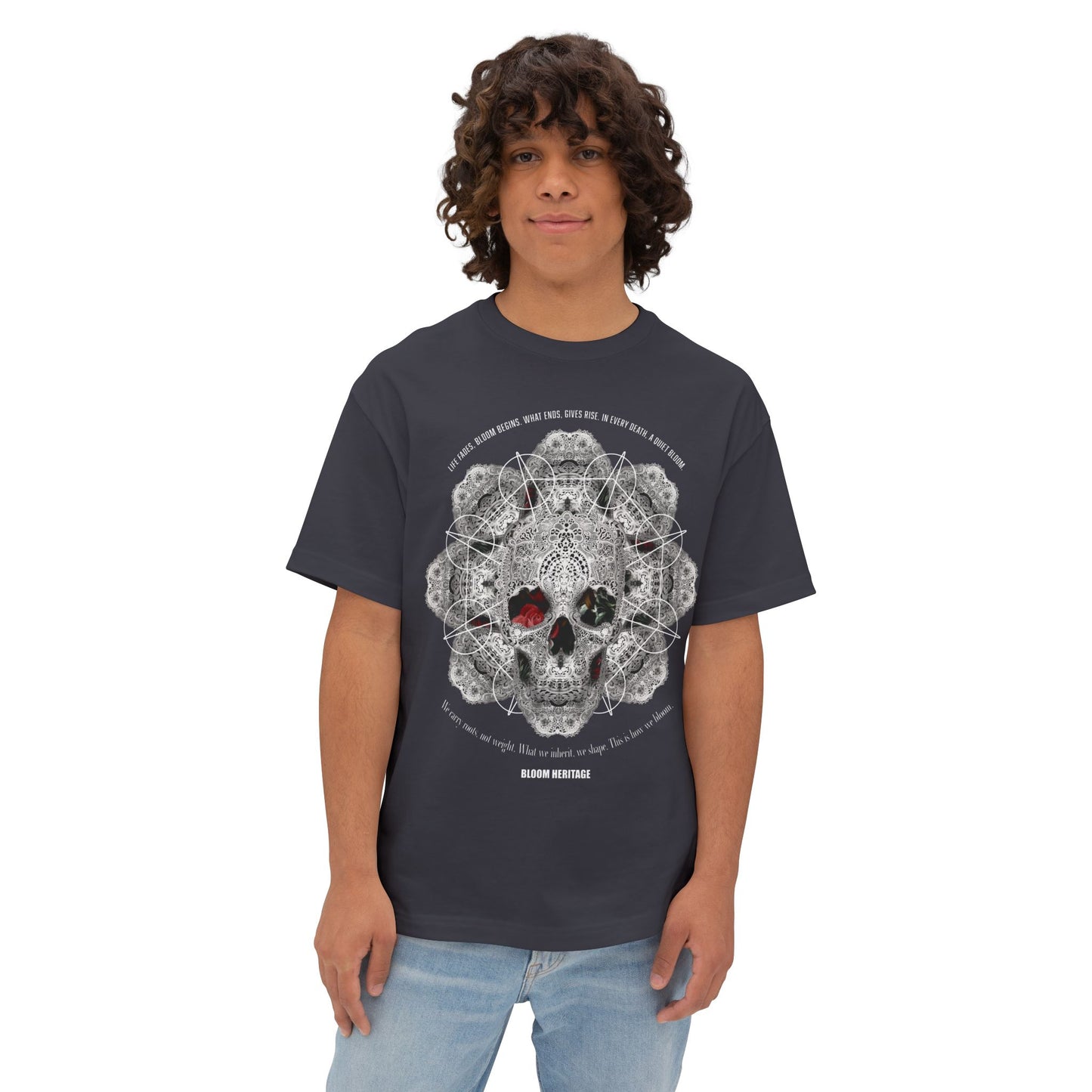Bloom Lace Heritage Unisex Oversized Boxy Tee