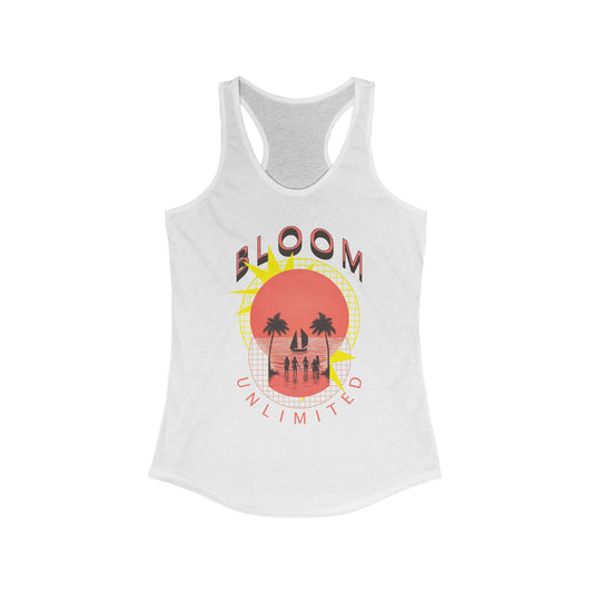 Unlimited Bloom Skull Women's Ideal Racerback Tank